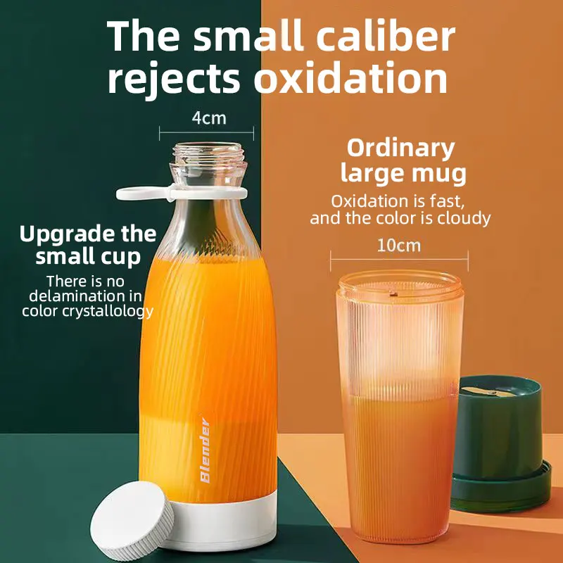 Portable Blender 500ml Mini Juicer USB Rechargeable Personal Smoothie Maker Multifunctional Travel Juice Cup Home Office - Image 3