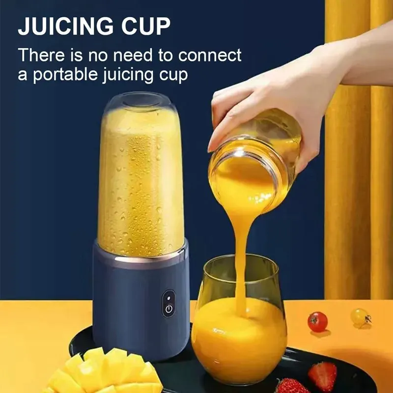 Portable Blender Bottle Electric 6 Blades Multifunction Juice Blender Fresh Juice Smoothie Blender Ice CrushCup Food Processor - Image 4