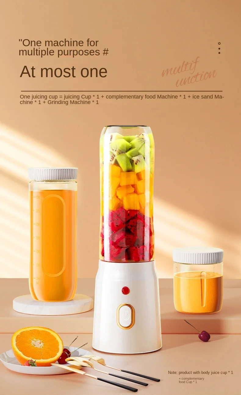 Portable Kitchen Blender Wireless Electric Fruit Juicer Machine For Orange Ice Crushing 10 Blades Auxiliary Food Machine Mixer - Image 11