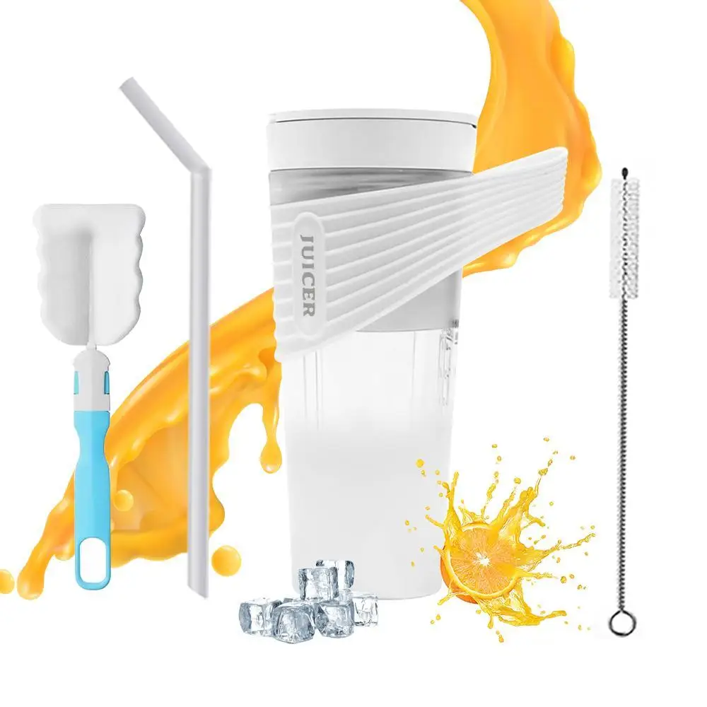Portable Blender Bottle Electric 6 Blades Multifunction Juice Blender Fresh Juice Smoothie Blender Ice CrushCup Food Processor - Image 9