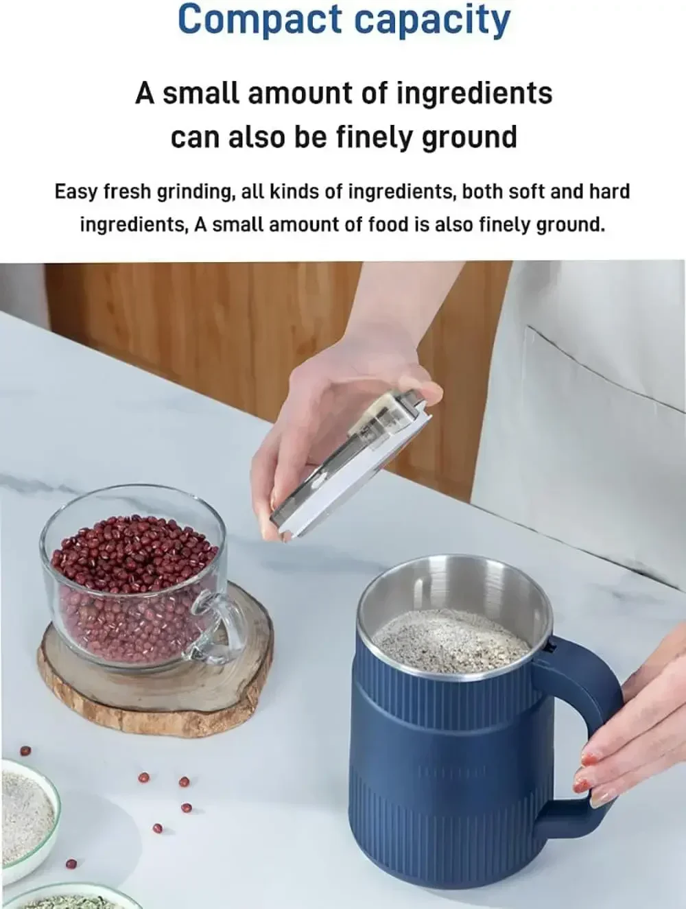 TINSOL New Electric Coffee Bean Grinder, 500ml Grinder, Bean Mill, Kitchen Use Stainless Steel Home Electric Coffee Bean Grinder - Image 11