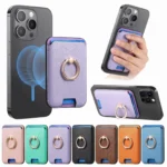 Phone Card Bag Suitable For Magsafe Magnetic Phone Case Universal wallet Finger Ring Buckle Holder Desktop Support