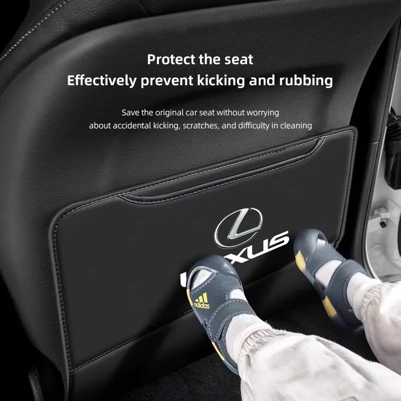 Auto Interior For Lexus RX330 IS250 ES300h UX GX470 LX570 LS430 Car Seat Back Anti Kick Protector Cover Mat Leather Seatback Pad - Image 4