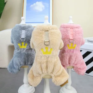 1pc Pet Dog Fleece Jumpsuit