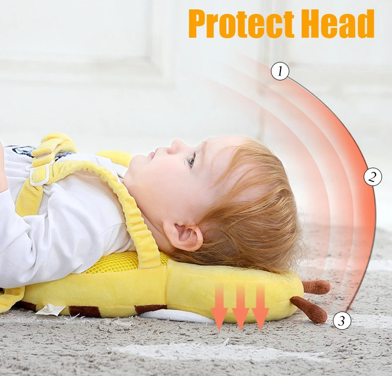 Head Back Protector Baby Protect Pillow Learn Walk Headgear Prevent Injured Safety Pad prevention Fall Cartoon Bee Kids Pillows - Image 16