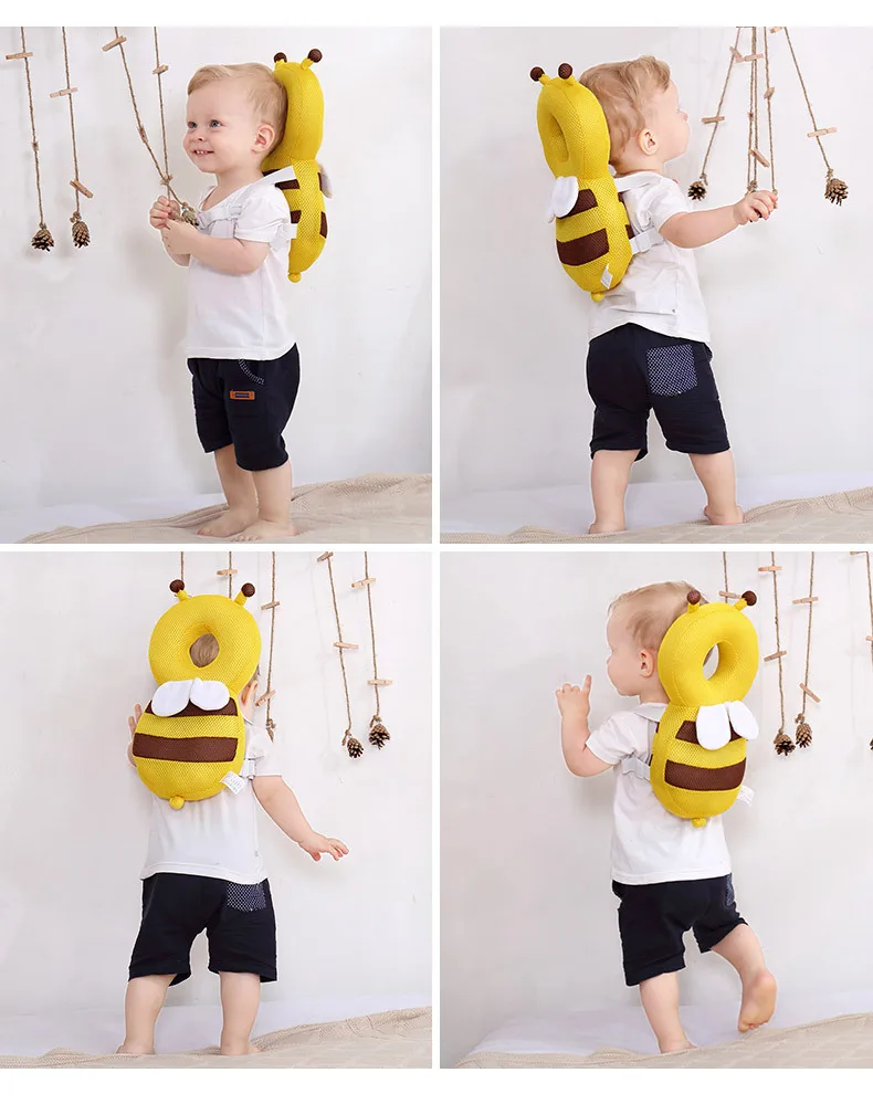 Head Back Protector Baby Protect Pillow Learn Walk Headgear Prevent Injured Safety Pad prevention Fall Cartoon Bee Kids Pillows - Image 23