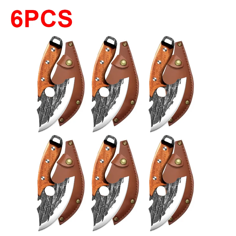 Multifunctional Knife Forged Kitchen Knife Stainless Steel Meat Cleaver Boning Knife with Bottle Opener Pocket With Knife Cover - Image 11