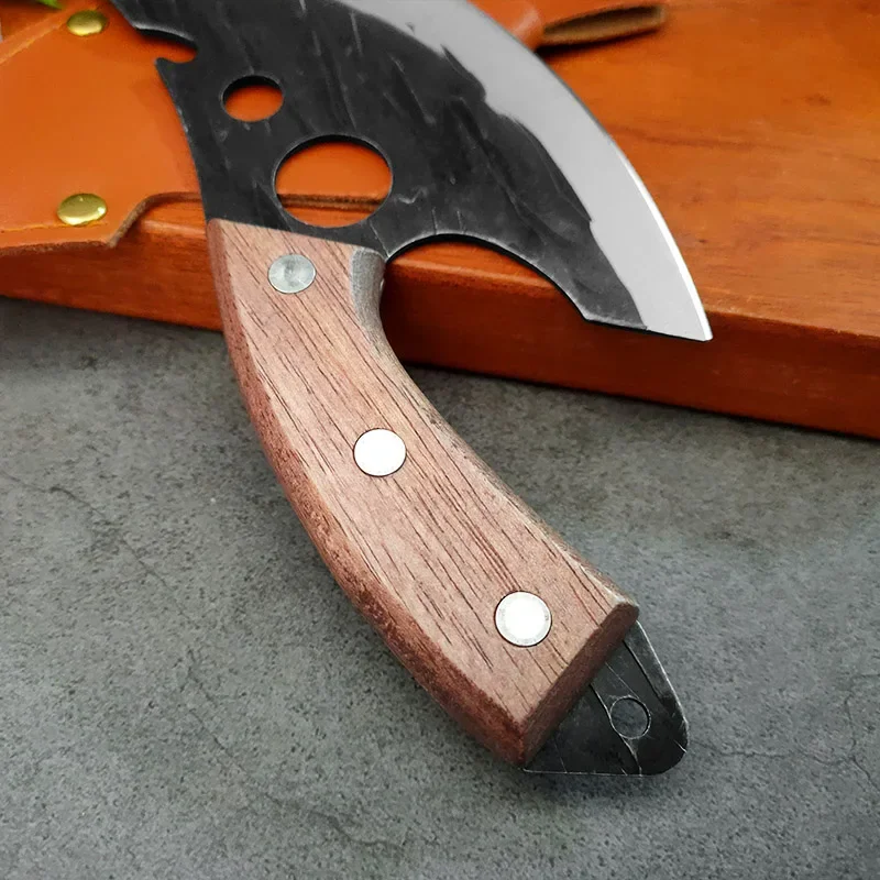 Multifunctional Knife Forged Kitchen Knife Stainless Steel Meat Cleaver Boning Knife with Bottle Opener Pocket With Knife Cover - Image 20
