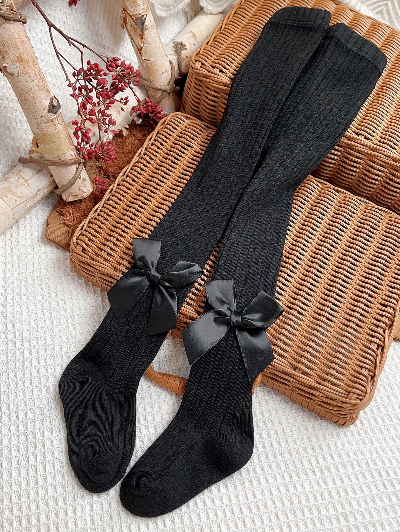 4pairs Toddler Girls Bow Decor Tights - Image 10