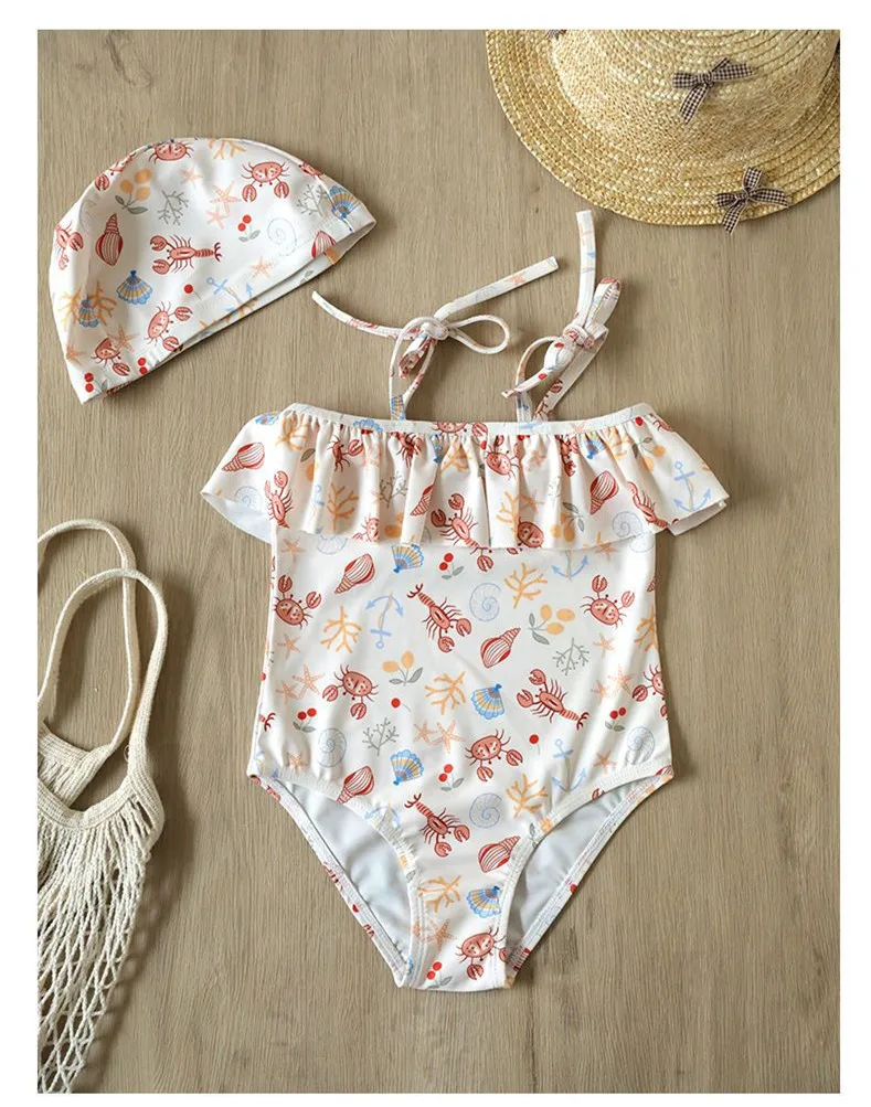 deer jonmi 2026 New Summer Toddlers Girls Princess Cute Swimwear Printed Backless Beach Bikini Children Two-piece Swimsuits - Image 21