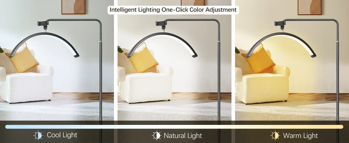 130-181CM LED Beauty Light 40W Half Moon Floor Standing Dimmable Suitable For Beauty Salon Beauty Refill Makeup Lighting - Image 21