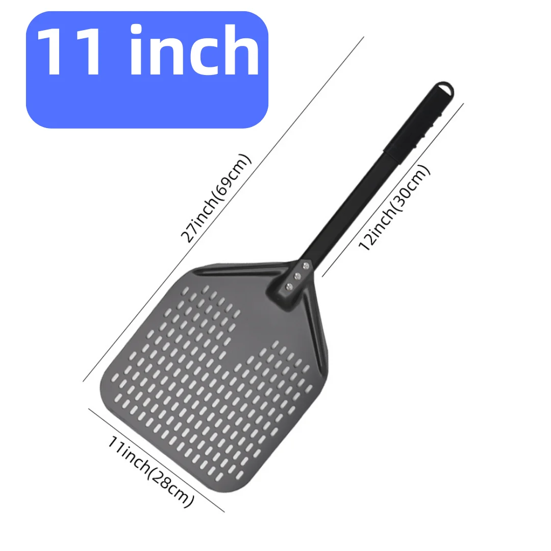 10 12 13 14 16 Inch Big Pizza Perforated Shovel Paddle Short Handle for Oven Turning Peel Kitchen Tools Nonstick Pizza Baking - Image 11