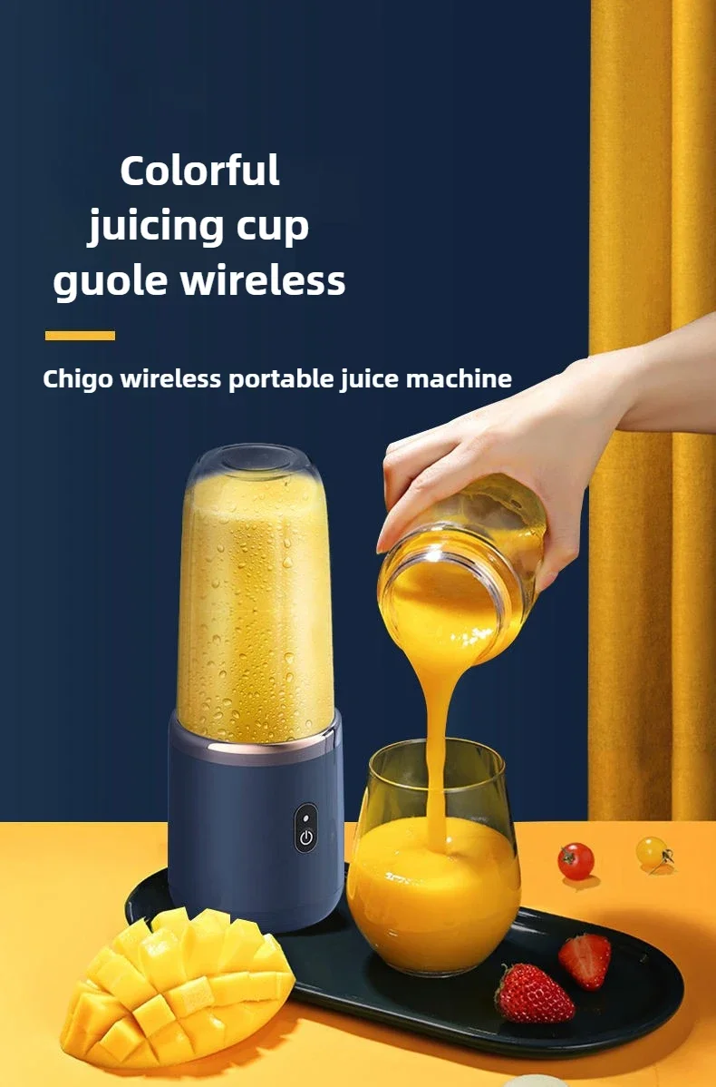Portable Fruit Juice Blenders Summer Personal Electric Mini Bottle Home Usb 6 Blades Double Cup Juicer Machine For Kitchen - Image 8