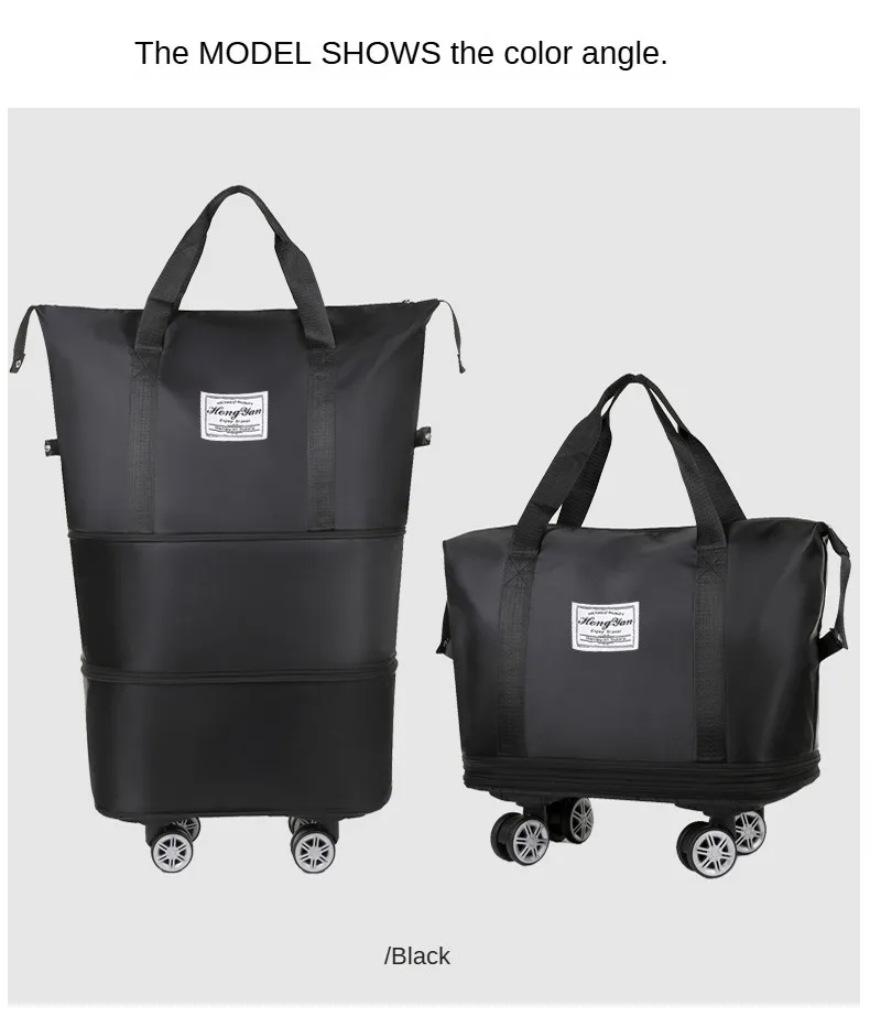 Universal wheel expandable luggage Large capacity travel fitness bag - Image 37