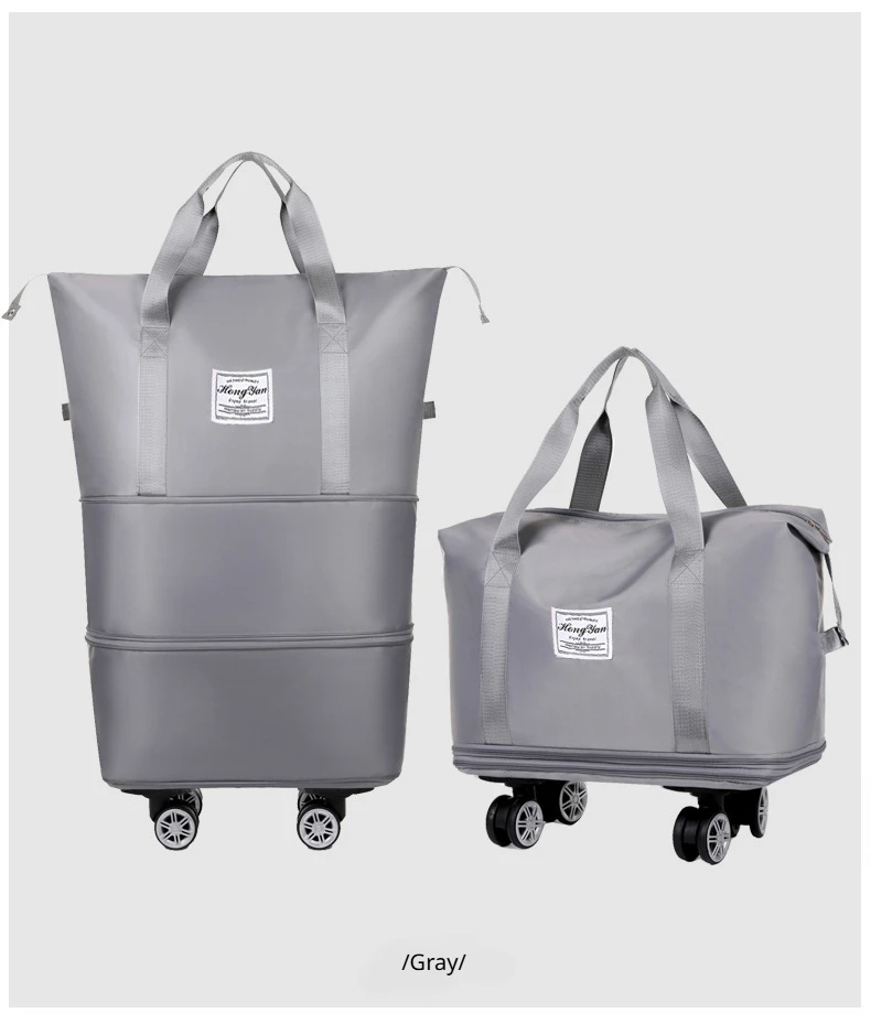 Universal wheel expandable luggage Large capacity travel fitness bag - Image 35