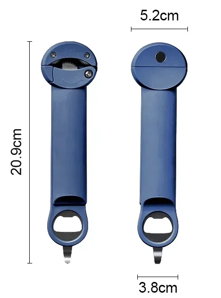 2.5-9.5cm Adjustable Lid Multifunctional Retractable Bottle Opener Stainless Steel Can Opener Wine Beer Opener Kitchen Gadget - Image 8
