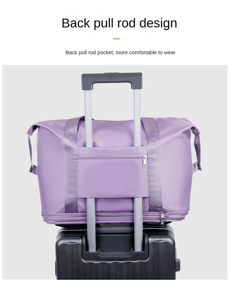 Universal wheel expandable luggage Large capacity travel fitness bag - Image 16
