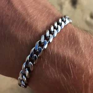3/5/7mm Men Bracelets Stainless Steel Chain Bracelets Chunky Cuban Silver Color Link Chain Classic Punk Heavy Male Jewelry Gifts