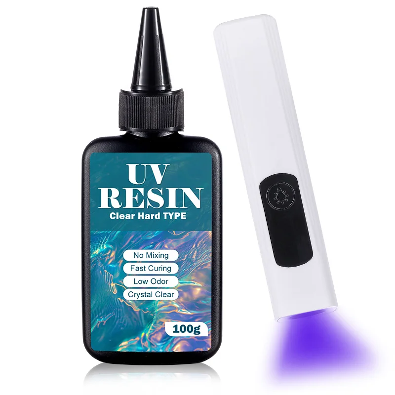 UV Resin Kit with Light Upgraded Hard Type Crystal Clear Ultraviolet Curing UV Resin for Craft DIY Jewelry Making Molds Casting - Image 10