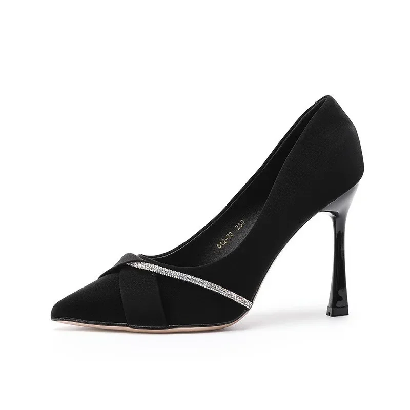 New High Heels Women Shoes Wedding Stilettos Luxury Sandals Spring Autumn New Crystal Pointed Toe Dress Party Pumps Women Shoes - Image 6