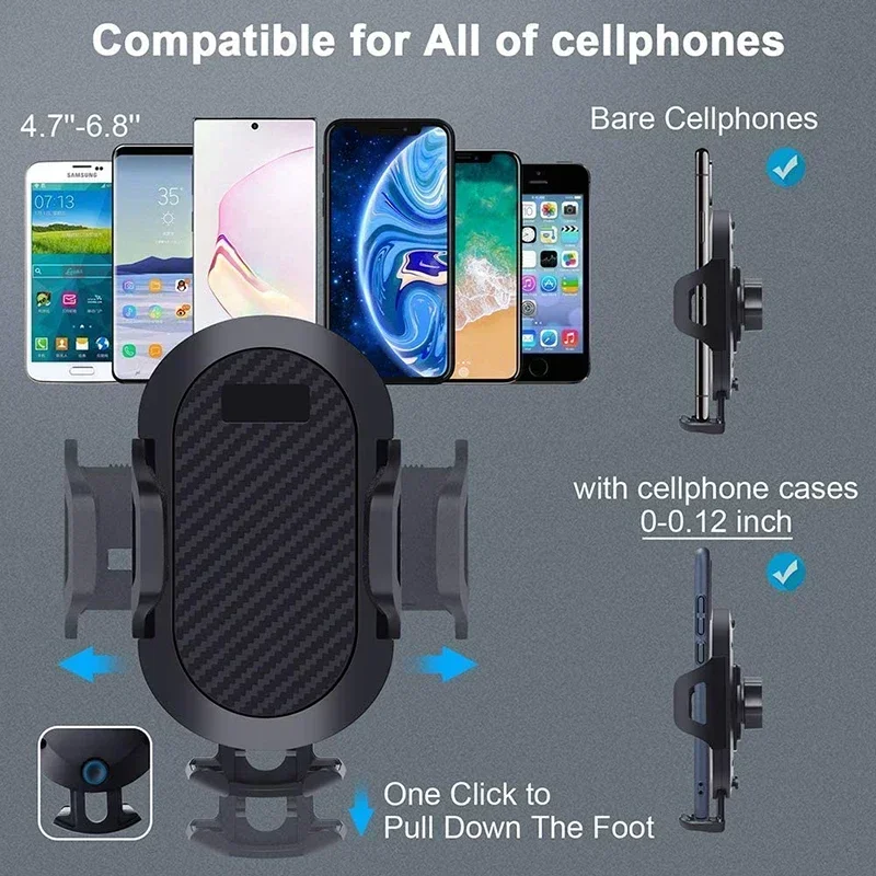 Universal 360° Car Phone Holder Cell Phone Stand With Sucker Smartphone Holder GPS Mount Suit For 4.7-6.8inch Car Mobile Support - Image 19