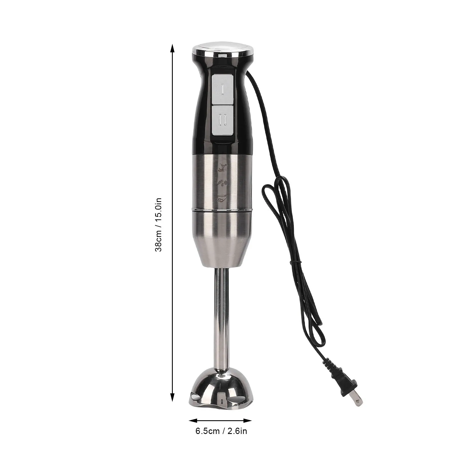 Immersion Hand Blender 400W Electric Handheld Portable Stick Mixer for Effortless Blending Smoothies Shakes Puree Round - Image 14
