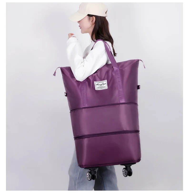 Universal wheel expandable luggage Large capacity travel fitness bag - Image 38