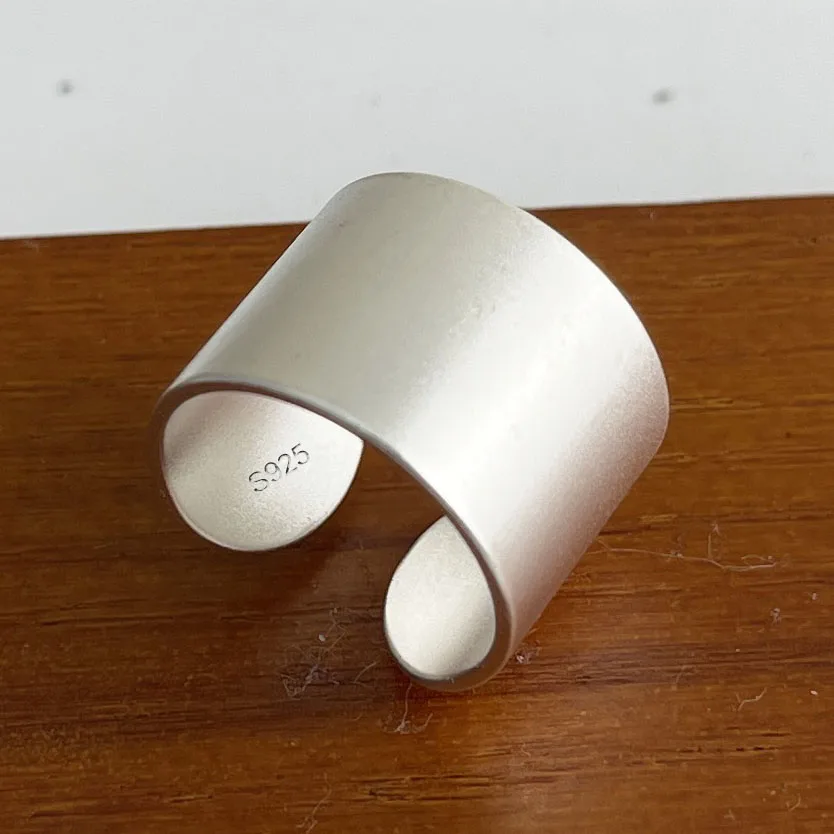 925 Sterling Silver Rings For Women Geometric Fine Jewelry Finger Adjustable Wide Sparkling Ring For Party Birthday Gift - Image 20