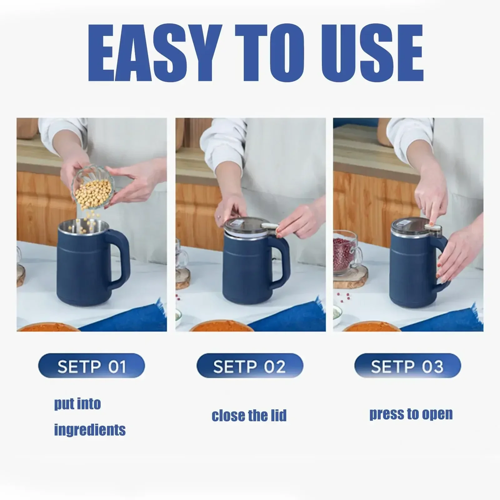 TINSOL New Electric Coffee Bean Grinder, 500ml Grinder, Bean Mill, Kitchen Use Stainless Steel Home Electric Coffee Bean Grinder - Image 16
