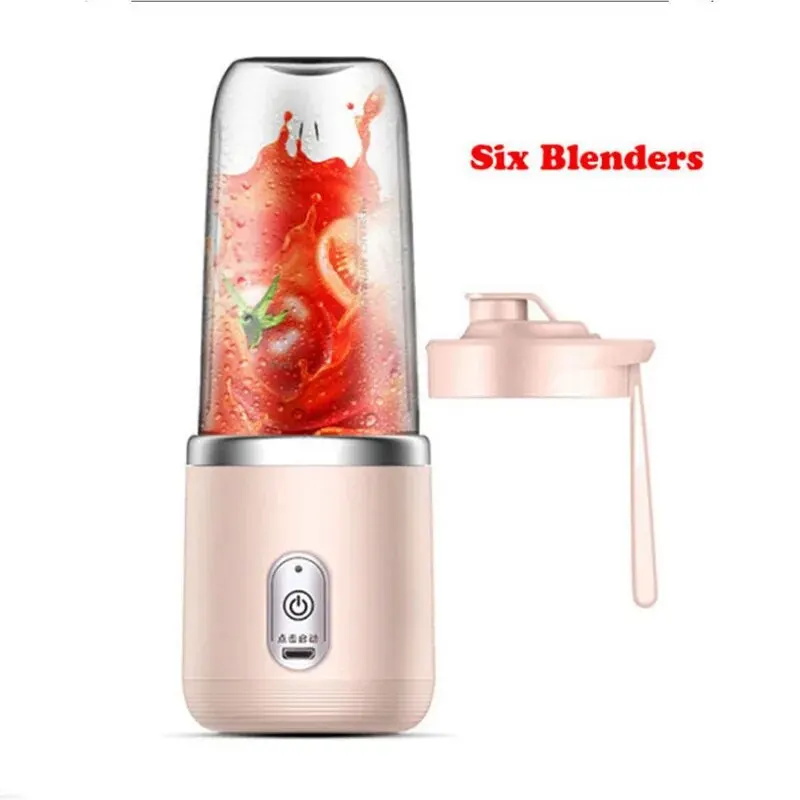 Portable Blender Bottle Electric 6 Blades Multifunction Juice Blender Fresh Juice Smoothie Blender Ice CrushCup Food Processor - Image 6