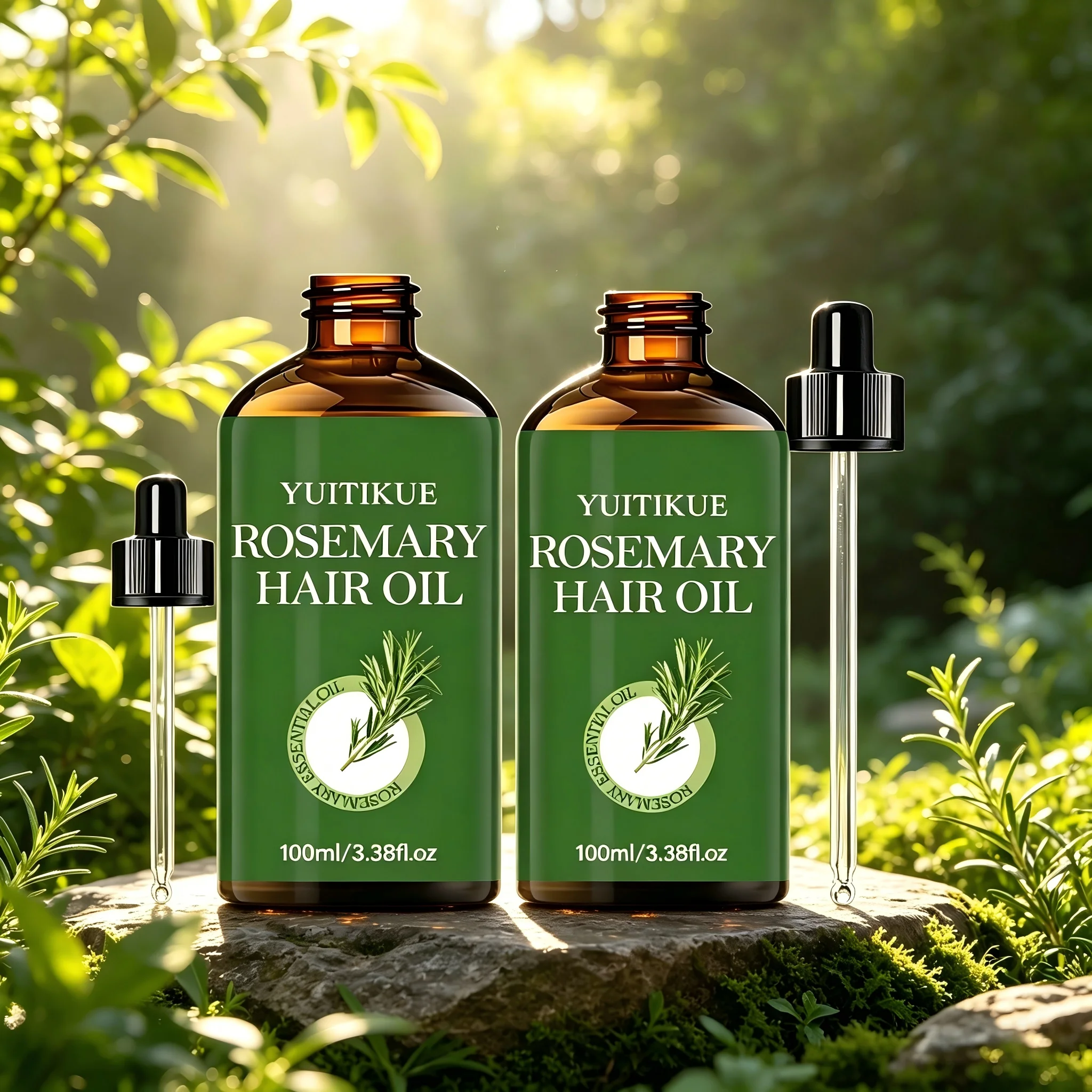 YUITIKUE Rosemary Hair Oil, 100ml Natural Essential Oil for Scalp & Hair Care, Nourishing Treatment - Image 7