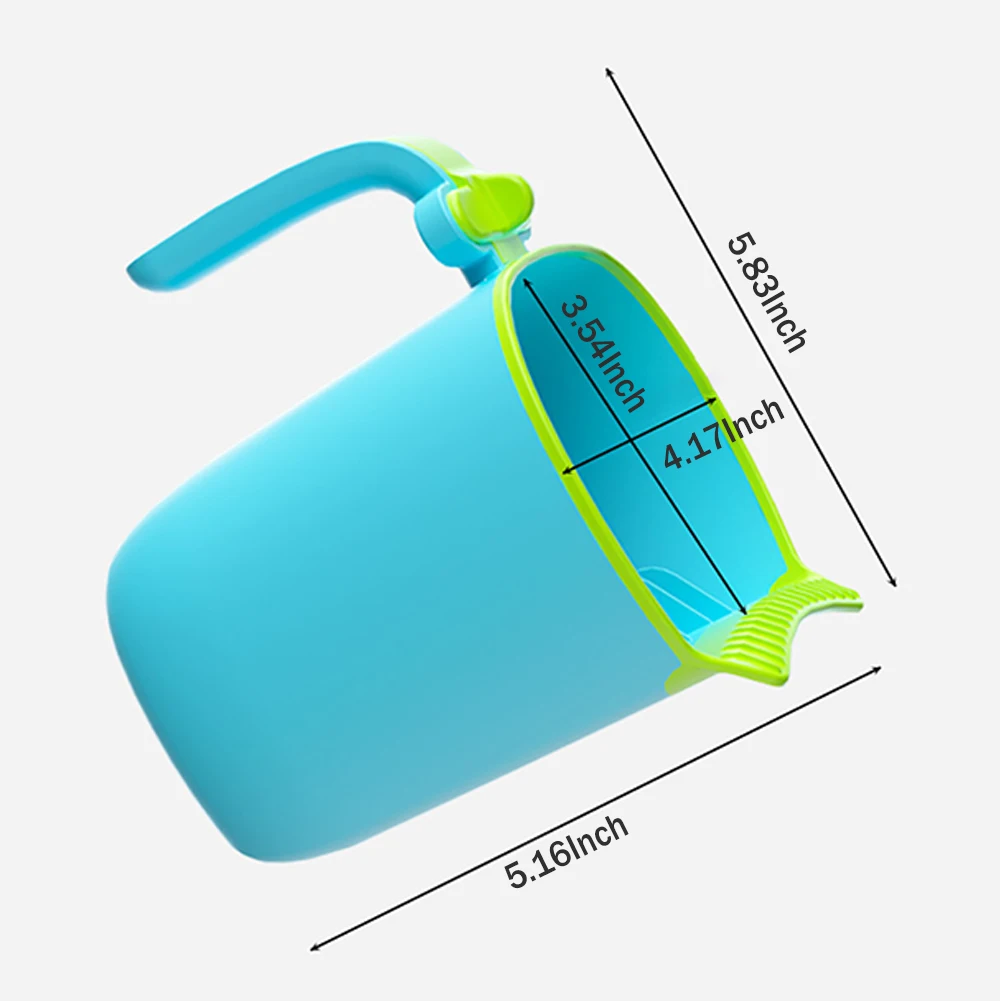 Baby Bath Rinse Cup Newborn Baby Shower Spoons Child Washing Hair Cup for Bathing Kids Bath Tool - Image 6