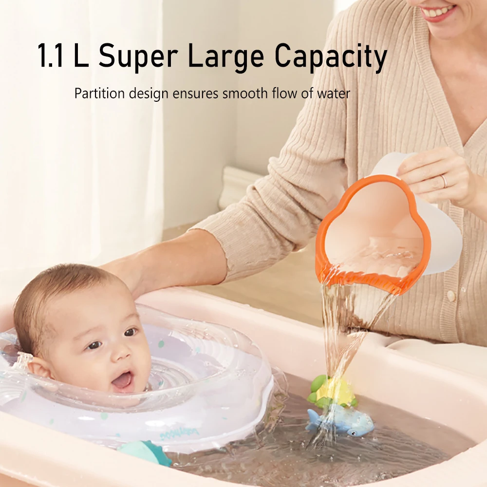 Baby Bath Rinse Cup Newborn Baby Shower Spoons Child Washing Hair Cup for Bathing Kids Bath Tool - Image 3