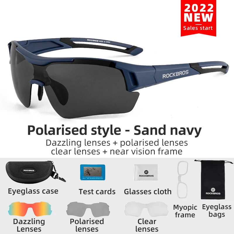 ROCKBROS Cycling Polarized glasses Bike Sunglasses Outdoor Sports Sunglasses MTB PC Goggles Eyewear 5/3 Lens Bicycle Accessory - Image 11