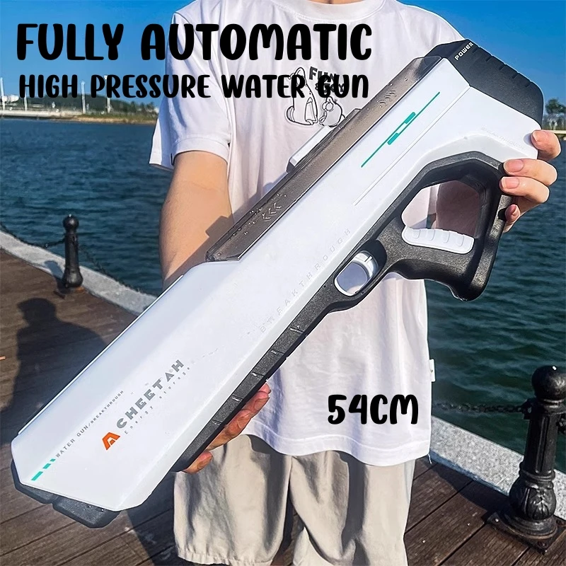High Pressure Electric Water Gun Fully Automatic Absorb Water Burst Watergun Toys for Kids Summer Outdoor Pool Fight Games Gifts