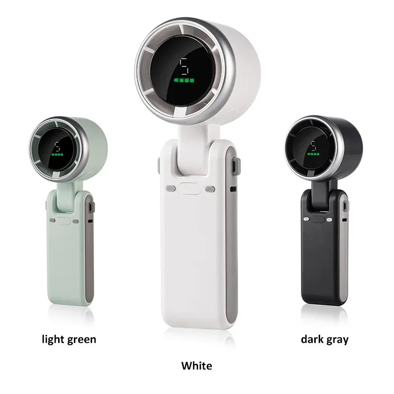 Portable Mini Handheld Fan Multi-functional Foldable Fan USB Rechargeable Mini Turbine Fan Mini Table Fan - Image 6
