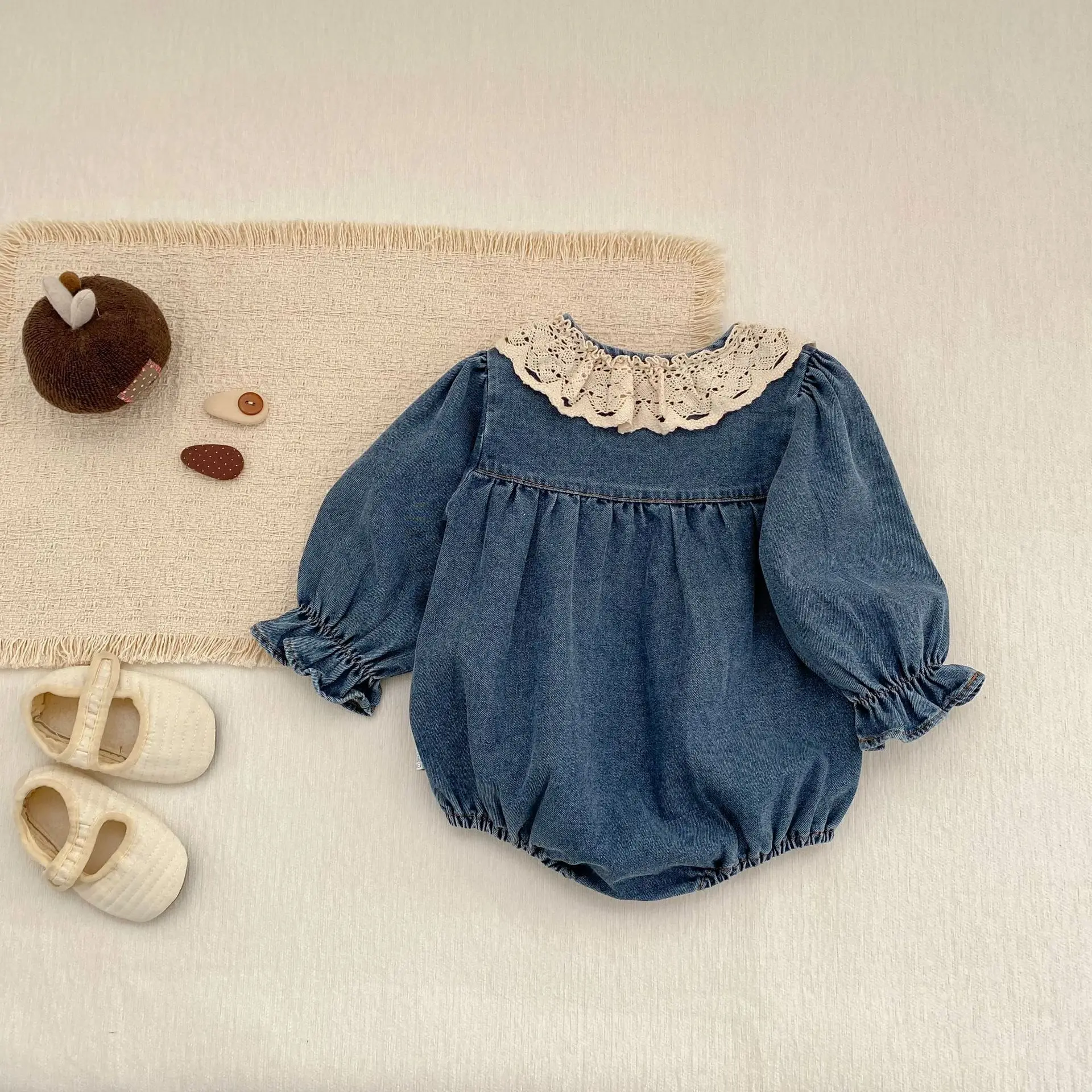 Spring and Autumn New Long Sleeve Baby Girl's Denim Clothes - Image 9