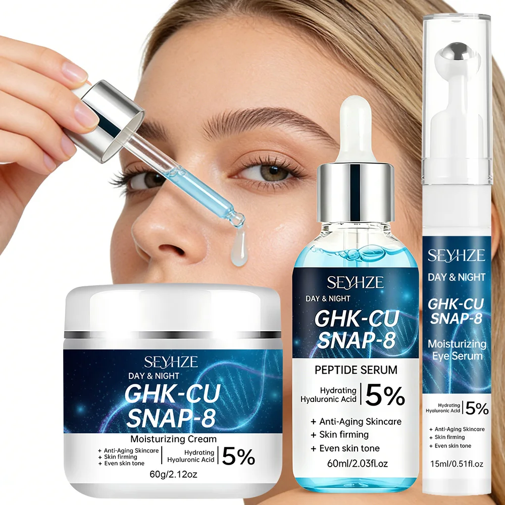 SEYHZE Facial Skincare Kit 3pcs with Eye Essence Moisturizing Cream And Serum - Tightening Lifting Even Skin Tone Deep Hydration - Image 9