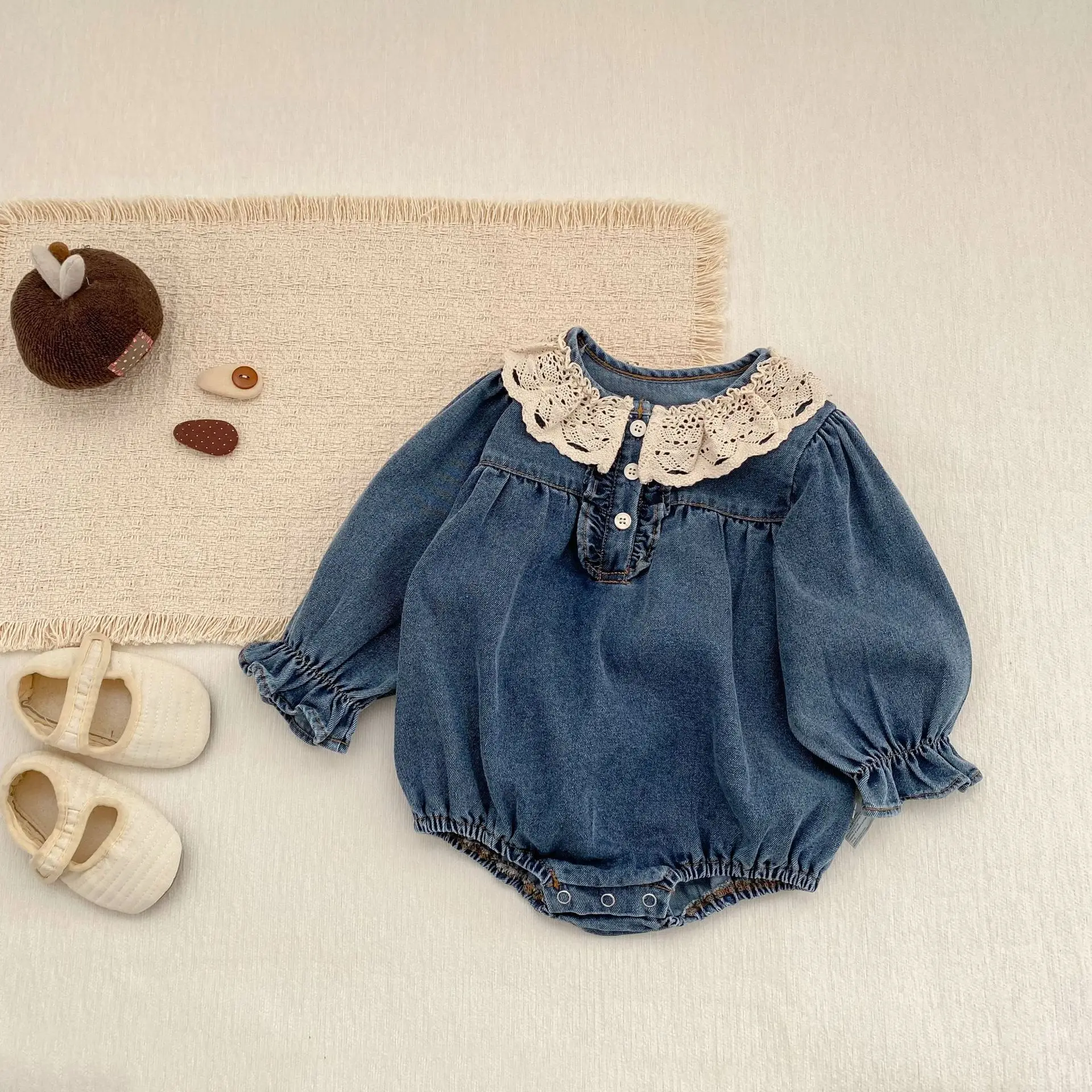 Spring and Autumn New Long Sleeve Baby Girl's Denim Clothes - Image 2