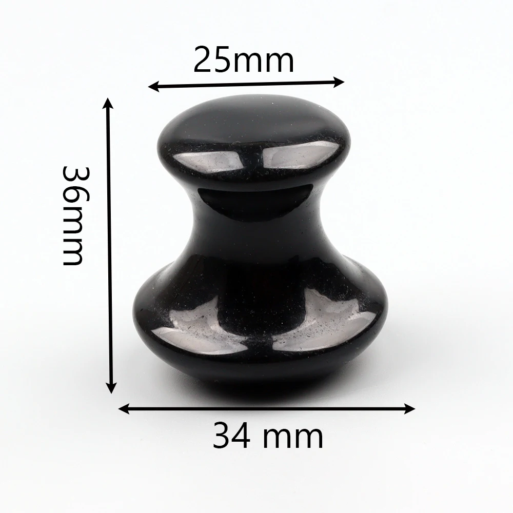 Obsidian Mushroom Face Care Massager Natural Crystal Gua Sha Tool Massage Head Eye Skincare Scraper Wrinkle Beauty Products - Image 6