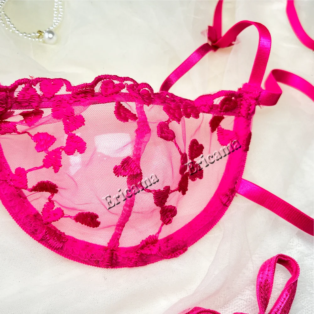 Lingerie Set Women Night Beautiful Sexy 2 Piece Floral Embroidery Underwear Sexy Erotic lingerie underwear Set Erotic Bra set - Image 4