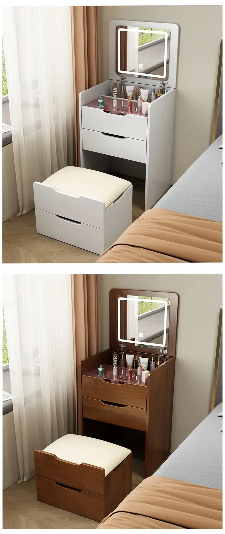 Vanity Accent Dressers Bedroom Mirror Wooden Organizer Nightstands Dressers Salon Penteadeiras De Maquiagem Dresser Furniture - Image 23