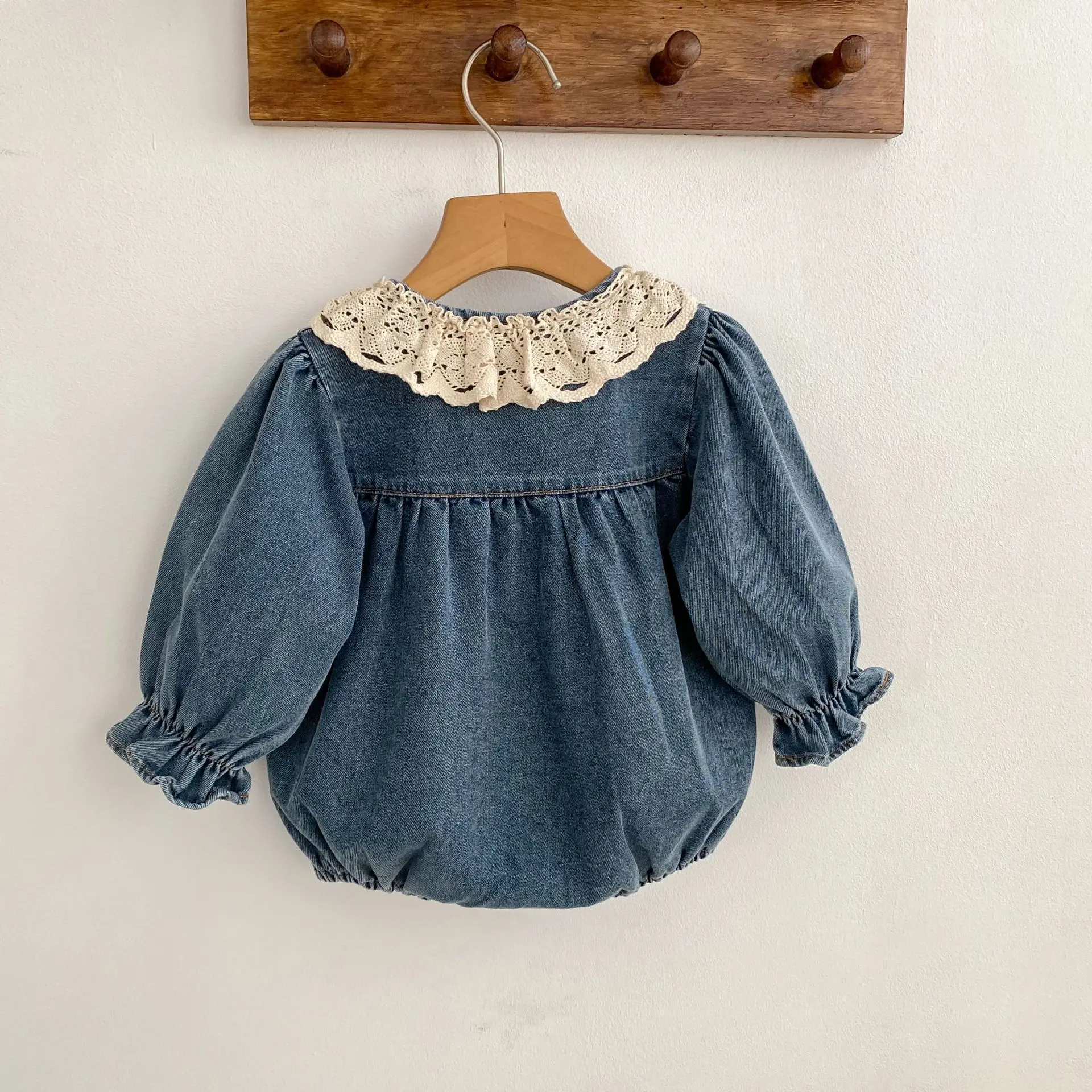 Spring and Autumn New Long Sleeve Baby Girl's Denim Clothes - Image 8