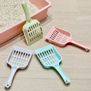 New pet litter shovel Candy color high appearance horizontal handle cat toilet shovel poop pickup Cat cleaning supplies