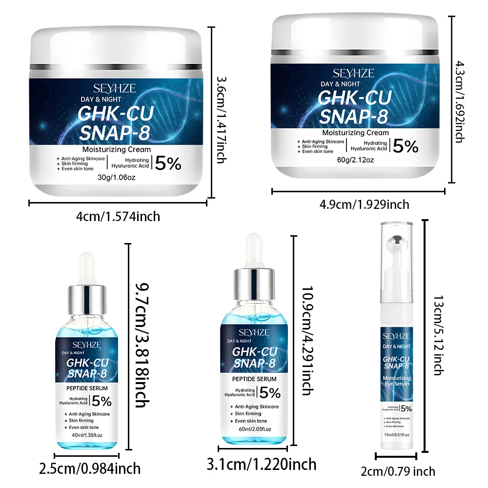 SEYHZE Facial Skincare Kit 3pcs with Eye Essence Moisturizing Cream And Serum - Tightening Lifting Even Skin Tone Deep Hydration - Image 6