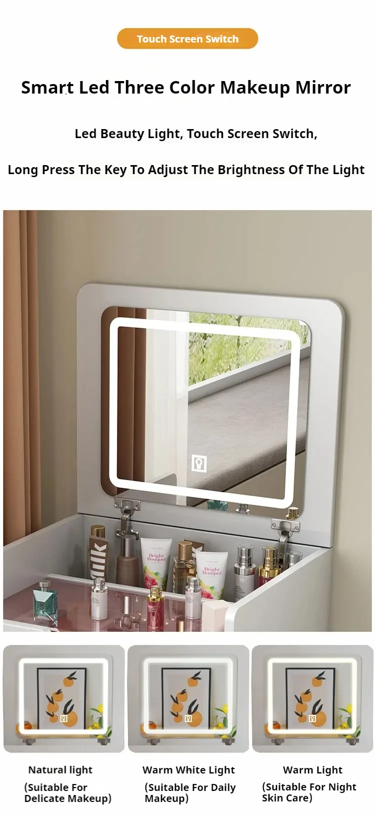 Vanity Accent Dressers Bedroom Mirror Wooden Organizer Nightstands Dressers Salon Penteadeiras De Maquiagem Dresser Furniture - Image 15