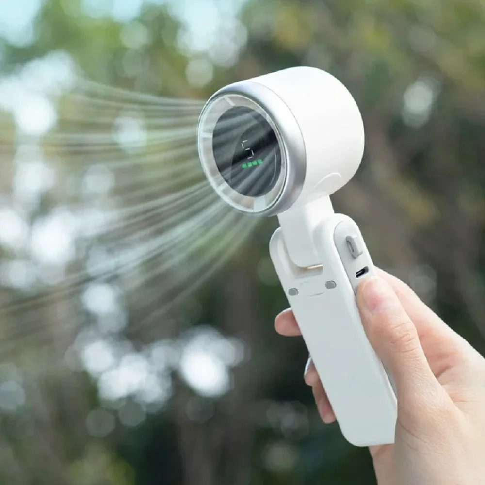 Portable Mini Handheld Fan Multi-functional Foldable Fan USB Rechargeable Mini Turbine Fan Mini Table Fan - Image 10