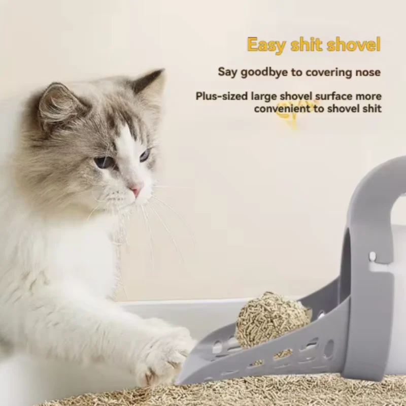 New pet litter shovel Candy color high appearance horizontal handle cat toilet shovel poop pickup Cat cleaning supplies - Image 25