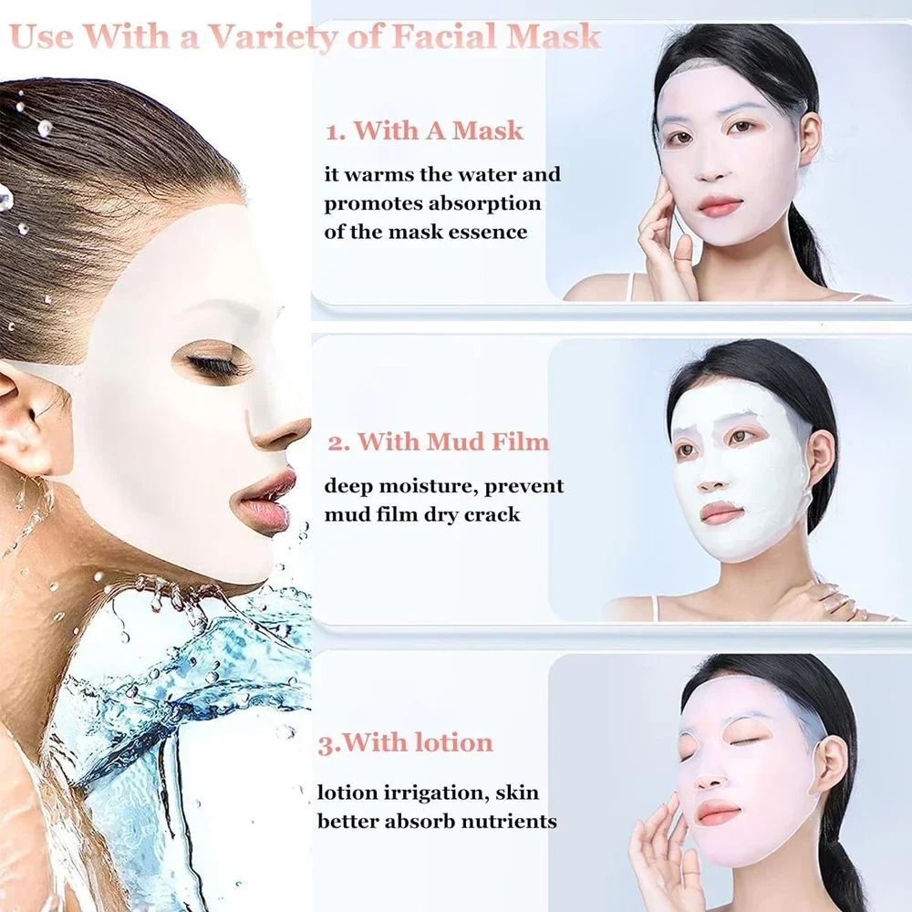 Silicone Facemask Holder Reusable Silicone Face Mask Holder for Sheet Masks Wet Locking Avoid Evaporation Skincare Beauty Tool - Image 10