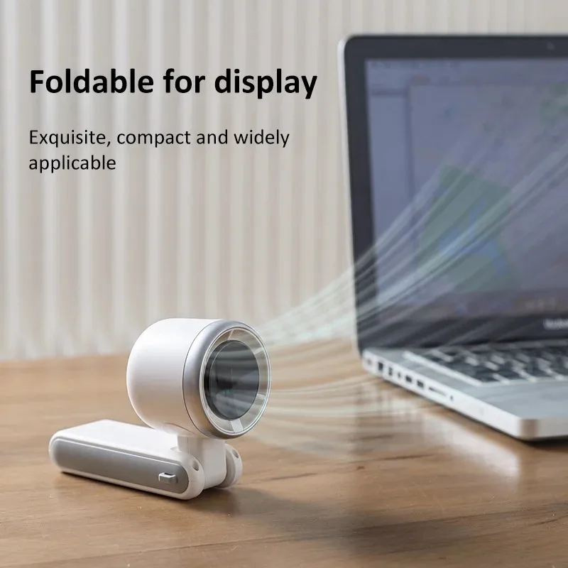 Portable Mini Handheld Fan Multi-functional Foldable Fan USB Rechargeable Mini Turbine Fan Mini Table Fan - Image 3